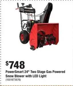 Home Depot PowerSmart 24 Two Stage Gas Powered Snow Blower with LED Light offer