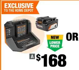 Home Depot Ridgid 18V 4.0AH Battery and Charger Kit offer