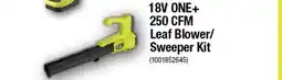 Home Depot RYOBI 18V ONE+ 250 CFM Leaf Blower/Sweeper kit offer
