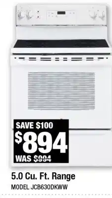 Home Depot 5.0 Cu. Ft. Range offer