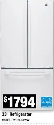 Home Depot 33 Refrigerator offer