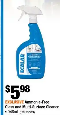 Home Depot Ammonia-Free Glass and Multi-surface cleaner 946mL offer