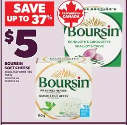 Loblaws BOURSIN SOFT CHEESE, 150 G offer