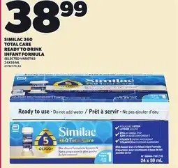 Loblaws SIMILAC 360 TOTAL CARE READY TO DRINK INFANT FORMULA, 24X59 ML offer