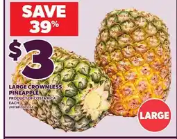 Loblaws LARGE CROWNLESS PINEAPPLE offer