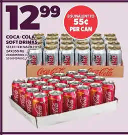Loblaws COCA-COLA SOFT DRINKS, 24X355 ML offer