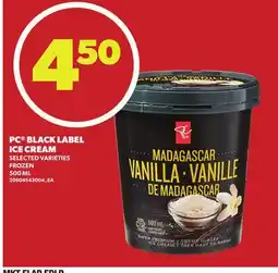 Loblaws PC BLACK LABEL ICE CREAM, 500 ML offer