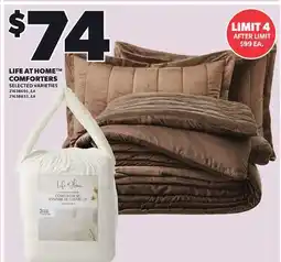 Loblaws LIFE AT HOME COMFORTERS offer