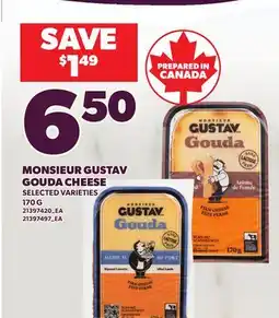 Loblaws MONSIEUR GUSTAV GOUDA CHEESE offer
