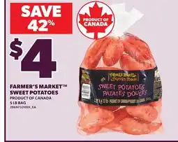 Loblaws FARMER'S MARKET SWEET POTATOES, 5 LB BAG offer
