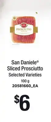 Loblaws SAN DANIELE SLICED PROSCIUTTO, 100 G offer