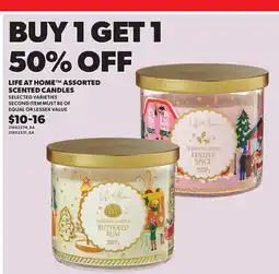Loblaws LIFE AT HOME ASSORTED SCENTED CANDLES offer
