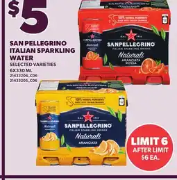 Loblaws SAN PELLEGRINO ITALIAN SPARKLING WATER, 6X330 ML offer