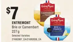 Loblaws ENTREMONT BRIE OR CAMEMBERT, 227 G offer