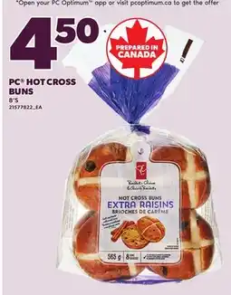 Loblaws PC HOT CROSS BUNS, 8'S offer