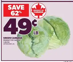 Loblaws GREEN CABBAGE offer