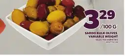 Loblaws SARDO BULK OLIVES, VARIABLE WEIGHT offer