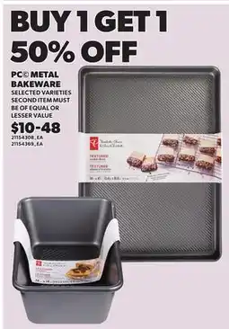 Loblaws PC METAL BAKEWARE offer