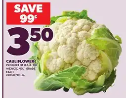 Loblaws CAULIFLOWER offer