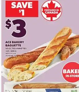 Loblaws ACE BAKERY BAGUETTE, 325-400 G offer