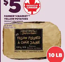 Loblaws FARMER'S MARKET YELLOW POTATOES, 10 LB BAG offer