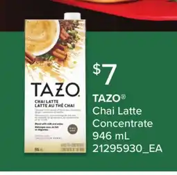 Loblaws TAZO CHAI LATTE CONCENTRATE, 946 ML offer