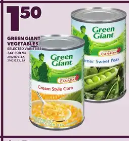 Loblaws GREEN GIANT VEGETABLES, 341-398 ML offer