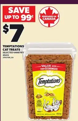 Loblaws TEMPTATIONS CAT TREATS, 454 G offer