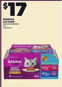 Loblaws WHISKAS CAT FOOD, 12'S offer