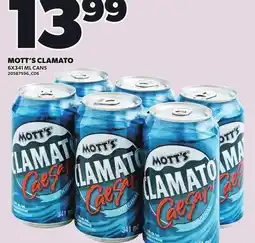Loblaws MOTT'S CLAMATO, 6X341 ML CANS offer
