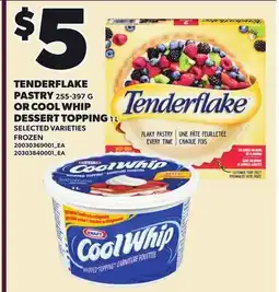 Loblaws TENDERFLAKE PASTRY, 255-397 G OR COOL WHIP DESSERT TOPPING, 1 L offer