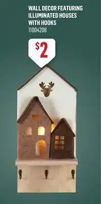 Canac Wall Decor Featuring Illuminated Houses with Hooks offer