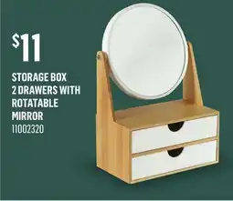 Canac Storage Box 2 Drawers with Rotatable Mirror offer