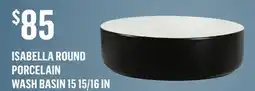 Canac Isabella Round Porcelain Wash Basin 15 15/16 in offer
