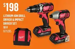 Canac Lithium-Ion Drill Driver & Impact Driver Set 18 V offer
