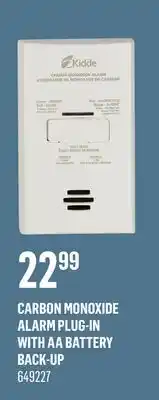 Canac Carbon Monoxide Alarm Plug-In With AA Battery Back-Up offer