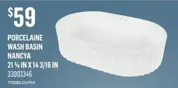 Canac Porcelaine Wash Basin offer
