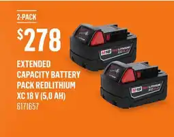Canac Extended Capacity Battery Pack REDLITHIUM XC 18 V (5,0 Ah) offer