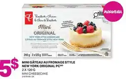 L'Intermarché MINI GÂTEAU AU FROMAGE STYLE NEW YORK ORIGINAL | MINI CHEESECAKE, 2 X 120 G offer