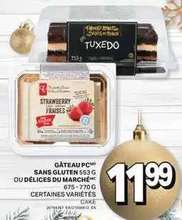 L'Intermarché GÂTEAU SANS GLUTEN, 553 G OU DÉLICES DU MARCHÉ, 675 - 770 G | CAKE offer
