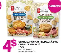 L'Intermarché CRAQUELINS NAAN FROMAGE À L'AIL OUOU SEL DE MER | NAAN CRISPS, 170 G offer