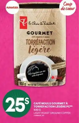 L'Intermarché CAFÉ MOULU GOURMET À TORRÉFACTION LÉGÈRE PC, 930 G / LIGHT ROAST GROUND COFFEE offer