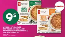 L'Intermarché QUICHE LÉGUMES RUSTIQUES 550 G BACON ÉPAIS ET CHEDDAR VIEILLI 575 G | QUICHE offer