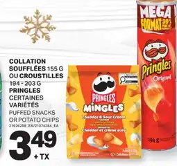 L'Intermarché COLLATION SOUFFLÉES 155 G OU CROUSTILLES 194 - 203 G PRINGLES / PUFFED SNACKS OR POTATO CHIPS offer