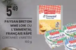 L'Intermarché PAYSAN BRETON MME LOIK OU L'EMMENTAL FRANÇAIS RÂPÉ, 150 g offer