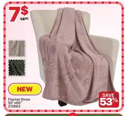 Rossy Flannel throw 50' offer