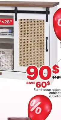 Rossy Farmhouse rattan cabinet offer