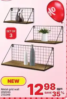 Rossy Metal grid wall shelves offer
