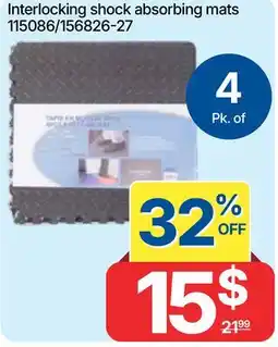 Rossy 4 Pk. of Interlocking shock absorbing mats offer