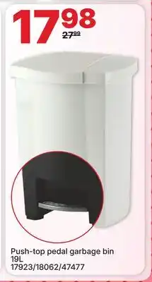 Rossy Push-top pedal garbage bin offer